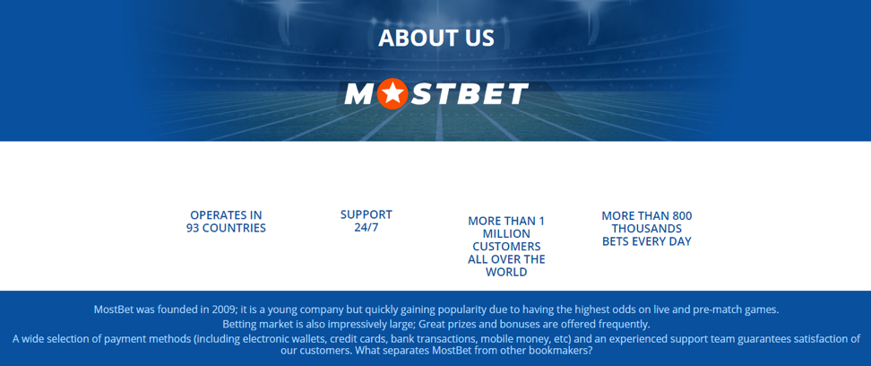 mostbet in india - bonuses up to 150%, the reliability of the bookmaker, review